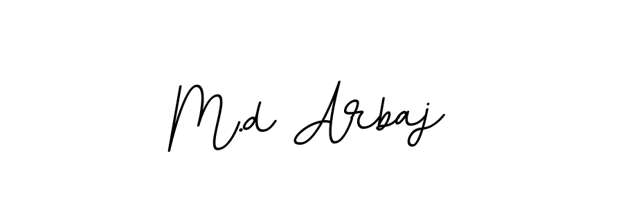 Design your own signature with our free online signature maker. With this signature software, you can create a handwritten (BallpointsItalic-DORy9) signature for name M.d Arbaj. M.d Arbaj signature style 11 images and pictures png