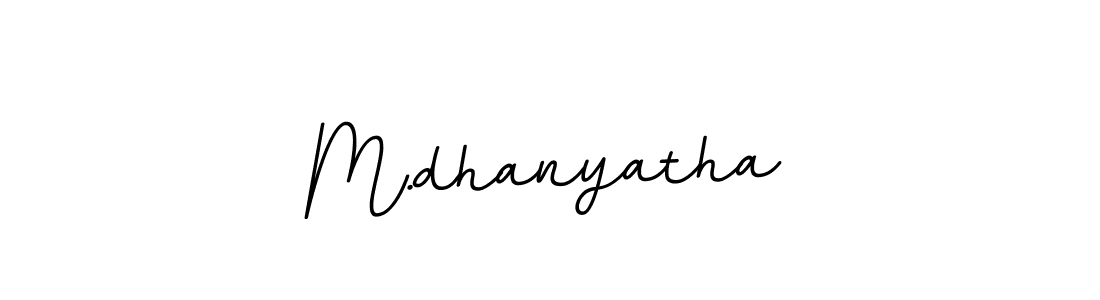 How to make M.dhanyatha name signature. Use BallpointsItalic-DORy9 style for creating short signs online. This is the latest handwritten sign. M.dhanyatha signature style 11 images and pictures png