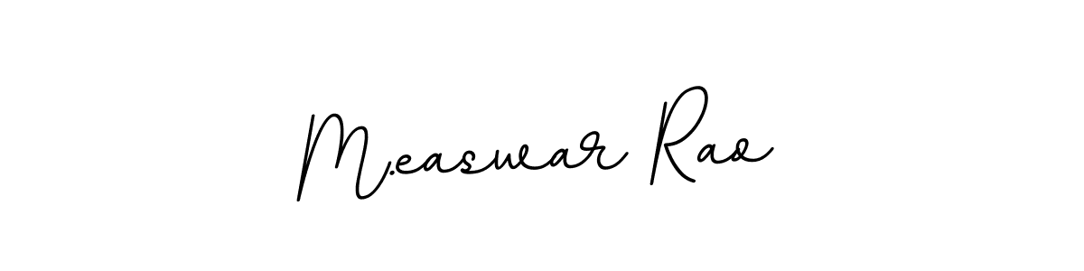 Use a signature maker to create a handwritten signature online. With this signature software, you can design (BallpointsItalic-DORy9) your own signature for name M.easwar Rao. M.easwar Rao signature style 11 images and pictures png