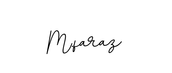 Create a beautiful signature design for name M.faraz. With this signature (BallpointsItalic-DORy9) fonts, you can make a handwritten signature for free. M.faraz signature style 11 images and pictures png