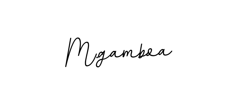 Design your own signature with our free online signature maker. With this signature software, you can create a handwritten (BallpointsItalic-DORy9) signature for name M.gamboa. M.gamboa signature style 11 images and pictures png
