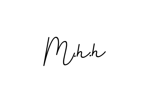 How to make M.h.h name signature. Use BallpointsItalic-DORy9 style for creating short signs online. This is the latest handwritten sign. M.h.h signature style 11 images and pictures png