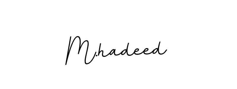 Design your own signature with our free online signature maker. With this signature software, you can create a handwritten (BallpointsItalic-DORy9) signature for name M.hadeed. M.hadeed signature style 11 images and pictures png