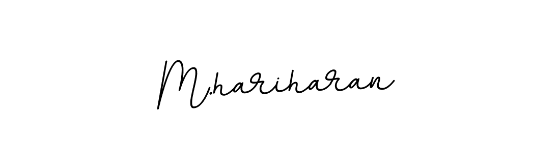 Make a beautiful signature design for name M.hariharan. With this signature (BallpointsItalic-DORy9) style, you can create a handwritten signature for free. M.hariharan signature style 11 images and pictures png