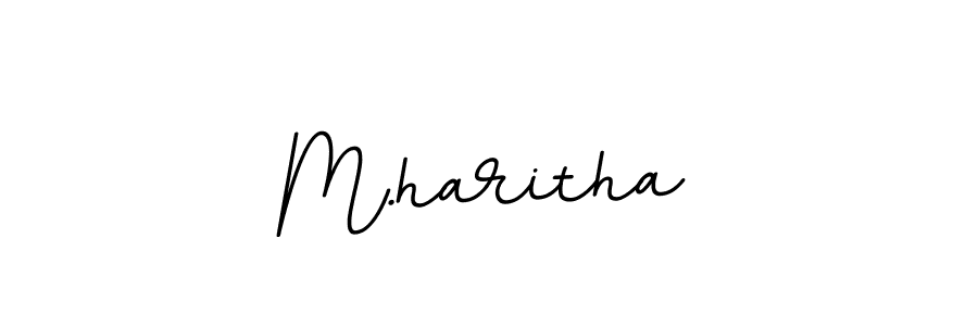 How to make M.haritha name signature. Use BallpointsItalic-DORy9 style for creating short signs online. This is the latest handwritten sign. M.haritha signature style 11 images and pictures png