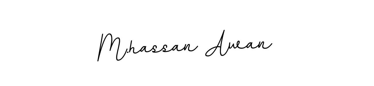 Use a signature maker to create a handwritten signature online. With this signature software, you can design (BallpointsItalic-DORy9) your own signature for name M.hassan Awan. M.hassan Awan signature style 11 images and pictures png
