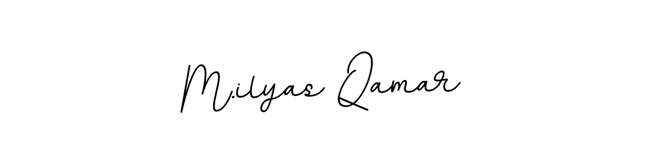 Create a beautiful signature design for name M.ilyas Qamar. With this signature (BallpointsItalic-DORy9) fonts, you can make a handwritten signature for free. M.ilyas Qamar signature style 11 images and pictures png