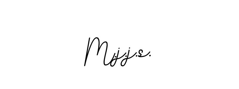 How to make M.j.j.s. name signature. Use BallpointsItalic-DORy9 style for creating short signs online. This is the latest handwritten sign. M.j.j.s. signature style 11 images and pictures png