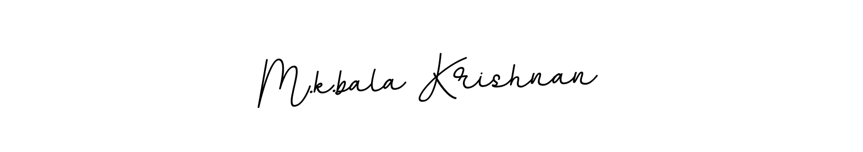 Design your own signature with our free online signature maker. With this signature software, you can create a handwritten (BallpointsItalic-DORy9) signature for name M.k.bala Krishnan. M.k.bala Krishnan signature style 11 images and pictures png