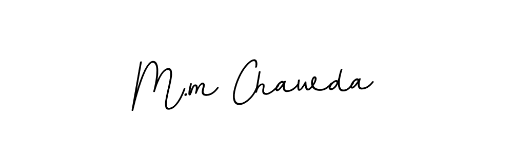 Use a signature maker to create a handwritten signature online. With this signature software, you can design (BallpointsItalic-DORy9) your own signature for name M.m Chawda. M.m Chawda signature style 11 images and pictures png