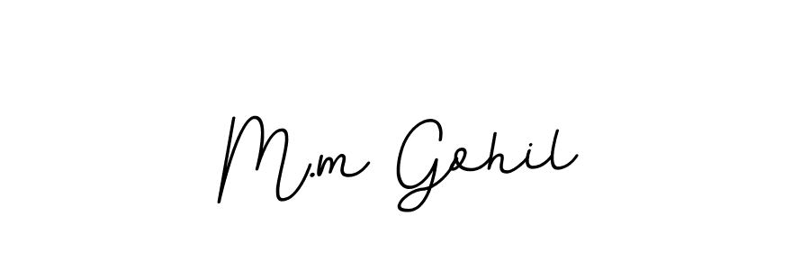Design your own signature with our free online signature maker. With this signature software, you can create a handwritten (BallpointsItalic-DORy9) signature for name M.m Gohil. M.m Gohil signature style 11 images and pictures png