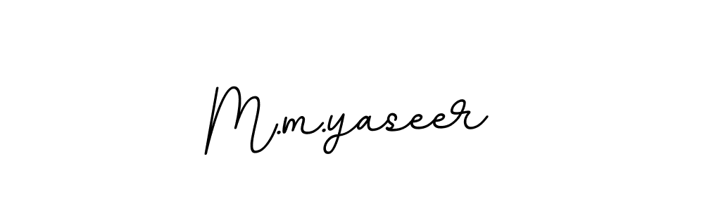 How to make M.m.yaseer name signature. Use BallpointsItalic-DORy9 style for creating short signs online. This is the latest handwritten sign. M.m.yaseer signature style 11 images and pictures png