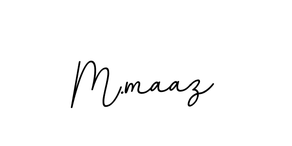 How to make M.maaz name signature. Use BallpointsItalic-DORy9 style for creating short signs online. This is the latest handwritten sign. M.maaz signature style 11 images and pictures png