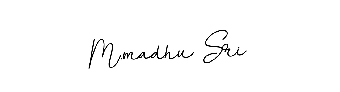 Design your own signature with our free online signature maker. With this signature software, you can create a handwritten (BallpointsItalic-DORy9) signature for name M.madhu Sri. M.madhu Sri signature style 11 images and pictures png