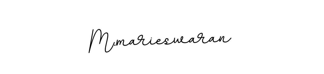 The best way (BallpointsItalic-DORy9) to make a short signature is to pick only two or three words in your name. The name M.marieswaran include a total of six letters. For converting this name. M.marieswaran signature style 11 images and pictures png