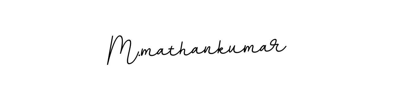 How to make M.mathankumar name signature. Use BallpointsItalic-DORy9 style for creating short signs online. This is the latest handwritten sign. M.mathankumar signature style 11 images and pictures png