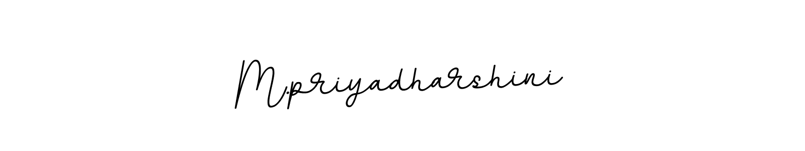How to make M.priyadharshini name signature. Use BallpointsItalic-DORy9 style for creating short signs online. This is the latest handwritten sign. M.priyadharshini signature style 11 images and pictures png