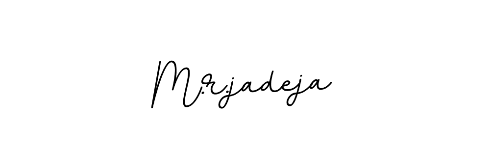 You should practise on your own different ways (BallpointsItalic-DORy9) to write your name (M.r.jadeja) in signature. don't let someone else do it for you. M.r.jadeja signature style 11 images and pictures png