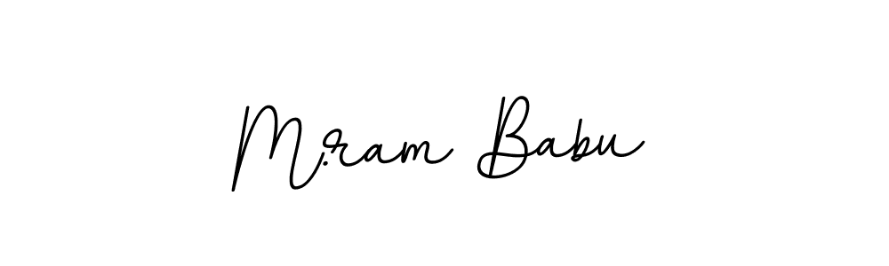 if you are searching for the best signature style for your name M.ram Babu. so please give up your signature search. here we have designed multiple signature styles  using BallpointsItalic-DORy9. M.ram Babu signature style 11 images and pictures png