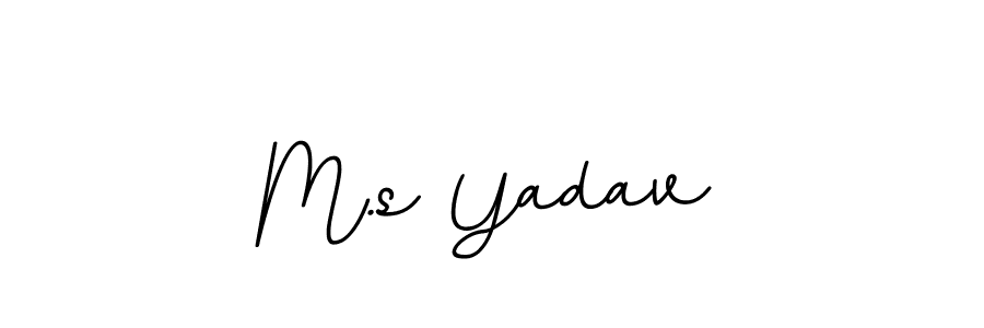 How to make M.s Yadav name signature. Use BallpointsItalic-DORy9 style for creating short signs online. This is the latest handwritten sign. M.s Yadav signature style 11 images and pictures png