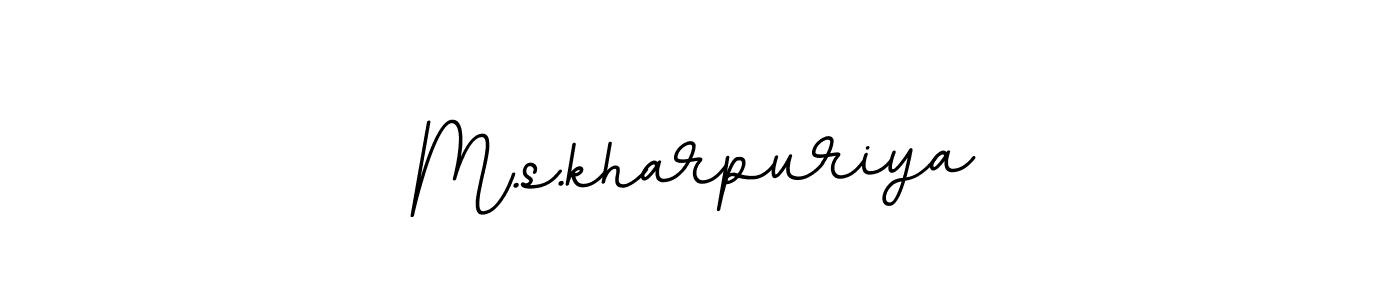 Use a signature maker to create a handwritten signature online. With this signature software, you can design (BallpointsItalic-DORy9) your own signature for name M.s.kharpuriya. M.s.kharpuriya signature style 11 images and pictures png