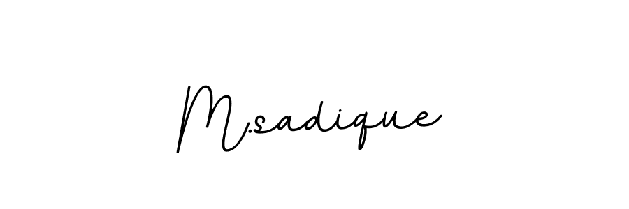 M.sadique stylish signature style. Best Handwritten Sign (BallpointsItalic-DORy9) for my name. Handwritten Signature Collection Ideas for my name M.sadique. M.sadique signature style 11 images and pictures png