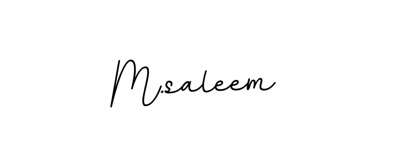 Use a signature maker to create a handwritten signature online. With this signature software, you can design (BallpointsItalic-DORy9) your own signature for name M.saleem. M.saleem signature style 11 images and pictures png