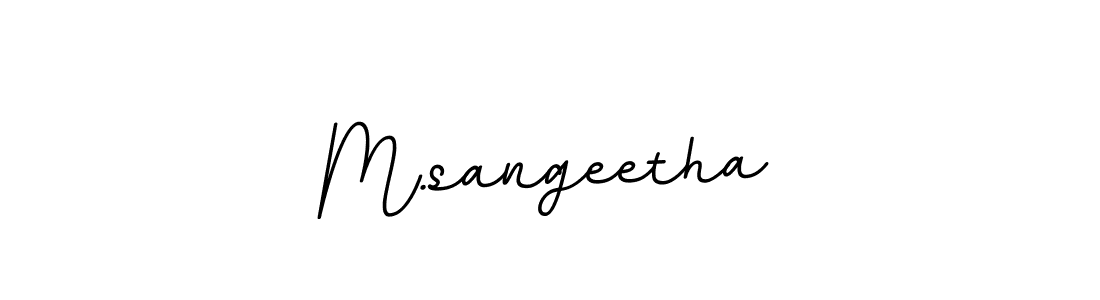 How to make M.sangeetha name signature. Use BallpointsItalic-DORy9 style for creating short signs online. This is the latest handwritten sign. M.sangeetha signature style 11 images and pictures png