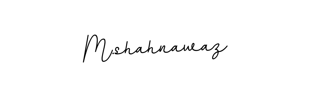 How to make M.shahnawaz name signature. Use BallpointsItalic-DORy9 style for creating short signs online. This is the latest handwritten sign. M.shahnawaz signature style 11 images and pictures png