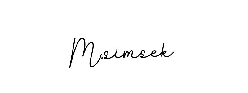 How to make M.simsek name signature. Use BallpointsItalic-DORy9 style for creating short signs online. This is the latest handwritten sign. M.simsek signature style 11 images and pictures png