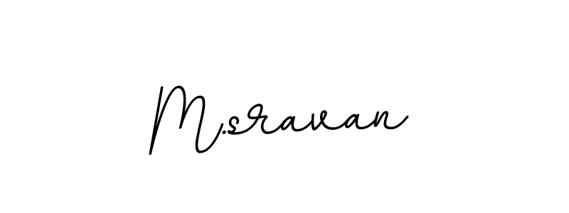 How to make M.sravan name signature. Use BallpointsItalic-DORy9 style for creating short signs online. This is the latest handwritten sign. M.sravan signature style 11 images and pictures png