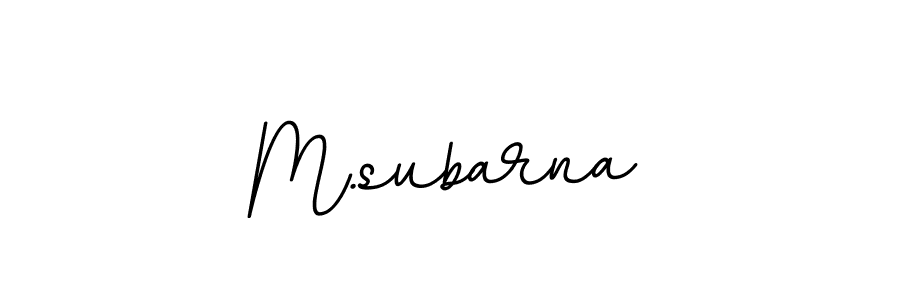 Make a beautiful signature design for name M.subarna. With this signature (BallpointsItalic-DORy9) style, you can create a handwritten signature for free. M.subarna signature style 11 images and pictures png