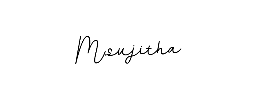 Use a signature maker to create a handwritten signature online. With this signature software, you can design (BallpointsItalic-DORy9) your own signature for name M.sujitha. M.sujitha signature style 11 images and pictures png