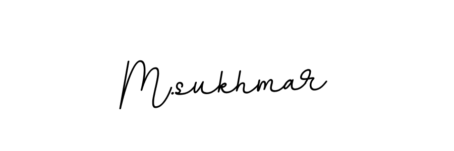 Make a beautiful signature design for name M.sukhmar. With this signature (BallpointsItalic-DORy9) style, you can create a handwritten signature for free. M.sukhmar signature style 11 images and pictures png