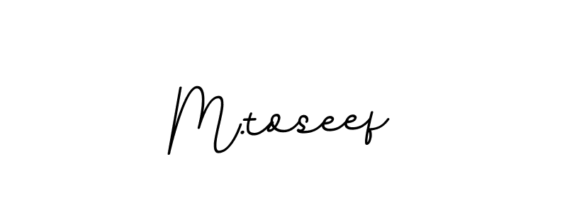 Also we have M.toseef name is the best signature style. Create professional handwritten signature collection using BallpointsItalic-DORy9 autograph style. M.toseef signature style 11 images and pictures png