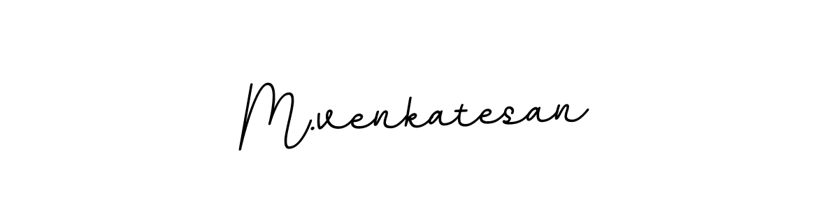 Make a beautiful signature design for name M.venkatesan. With this signature (BallpointsItalic-DORy9) style, you can create a handwritten signature for free. M.venkatesan signature style 11 images and pictures png