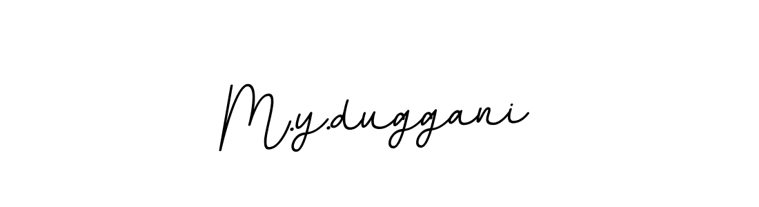 Create a beautiful signature design for name M.y.duggani. With this signature (BallpointsItalic-DORy9) fonts, you can make a handwritten signature for free. M.y.duggani signature style 11 images and pictures png