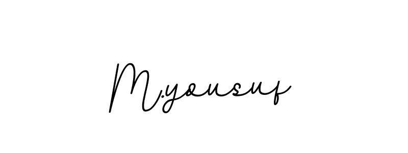 Use a signature maker to create a handwritten signature online. With this signature software, you can design (BallpointsItalic-DORy9) your own signature for name M.yousuf. M.yousuf signature style 11 images and pictures png