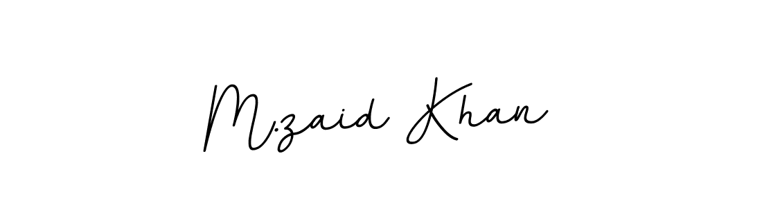 How to make M.zaid Khan name signature. Use BallpointsItalic-DORy9 style for creating short signs online. This is the latest handwritten sign. M.zaid Khan signature style 11 images and pictures png