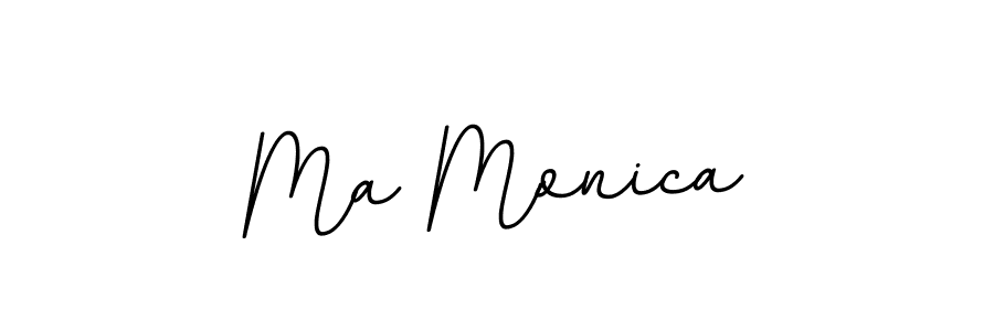 How to make Ma Monica name signature. Use BallpointsItalic-DORy9 style for creating short signs online. This is the latest handwritten sign. Ma Monica signature style 11 images and pictures png