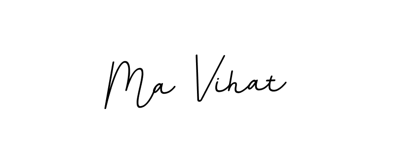 How to make Ma Vihat name signature. Use BallpointsItalic-DORy9 style for creating short signs online. This is the latest handwritten sign. Ma Vihat signature style 11 images and pictures png