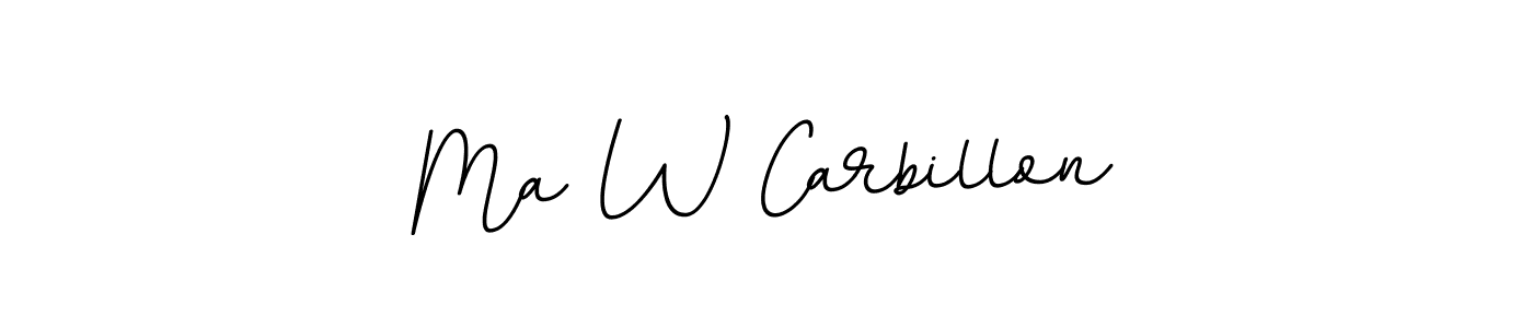 Make a beautiful signature design for name Ma W Carbillon. Use this online signature maker to create a handwritten signature for free. Ma W Carbillon signature style 11 images and pictures png