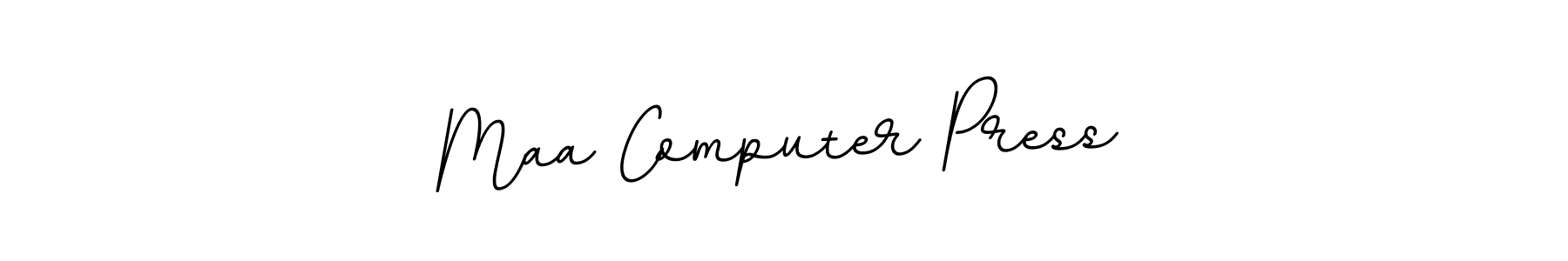 Design your own signature with our free online signature maker. With this signature software, you can create a handwritten (BallpointsItalic-DORy9) signature for name Maa Computer Press. Maa Computer Press signature style 11 images and pictures png