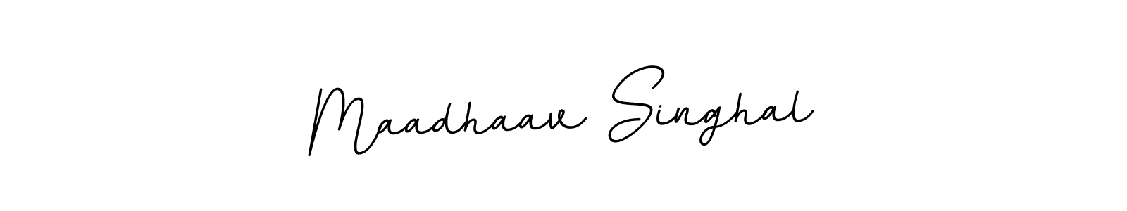 How to make Maadhaav Singhal name signature. Use BallpointsItalic-DORy9 style for creating short signs online. This is the latest handwritten sign. Maadhaav Singhal signature style 11 images and pictures png