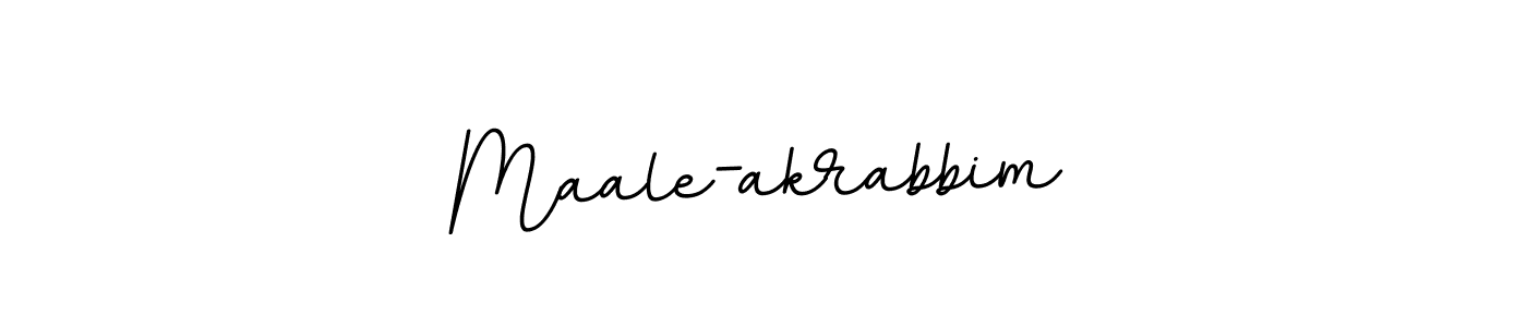 This is the best signature style for the Maale-akrabbim name. Also you like these signature font (BallpointsItalic-DORy9). Mix name signature. Maale-akrabbim signature style 11 images and pictures png