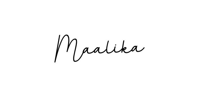 Create a beautiful signature design for name Maalika. With this signature (BallpointsItalic-DORy9) fonts, you can make a handwritten signature for free. Maalika signature style 11 images and pictures png