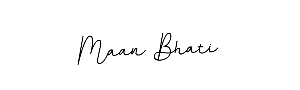 Design your own signature with our free online signature maker. With this signature software, you can create a handwritten (BallpointsItalic-DORy9) signature for name Maan Bhati. Maan Bhati signature style 11 images and pictures png