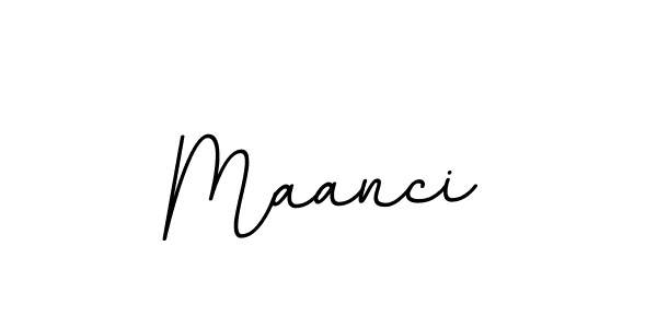 Use a signature maker to create a handwritten signature online. With this signature software, you can design (BallpointsItalic-DORy9) your own signature for name Maanci. Maanci signature style 11 images and pictures png