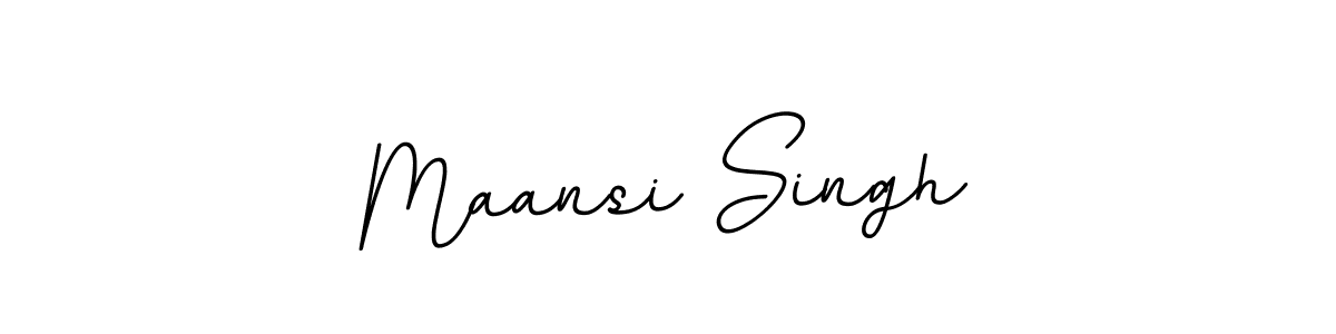 Design your own signature with our free online signature maker. With this signature software, you can create a handwritten (BallpointsItalic-DORy9) signature for name Maansi Singh. Maansi Singh signature style 11 images and pictures png