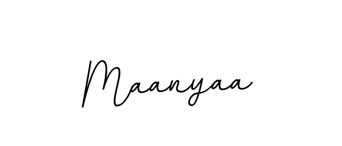 It looks lik you need a new signature style for name Maanyaa. Design unique handwritten (BallpointsItalic-DORy9) signature with our free signature maker in just a few clicks. Maanyaa signature style 11 images and pictures png